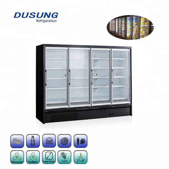 Lielveikalu stāvus stikla durvju saldētava (4)